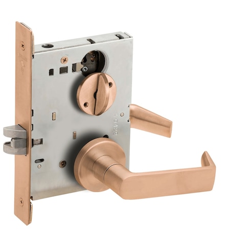 Schlage Grade 1 Bed Bathroom Privacy Mortise Lock, 06 Lever, A Rose, Satin Bronze Clear Coated Finish, Field L9040 06A 612